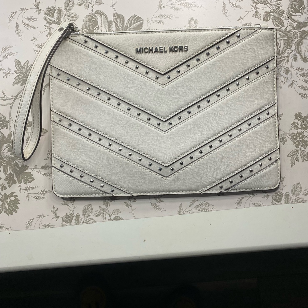 White Michael Kors Clutch